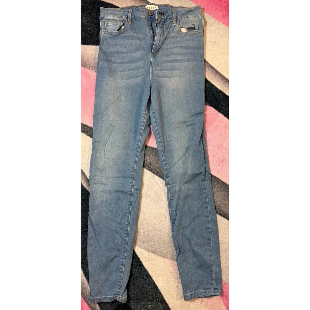 Cello Los Angeles Womens Light Wash High Rise Skinny Jeans Size 11
